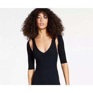 Leyden Arm Cover Up Long Sleeve Black Top Size s